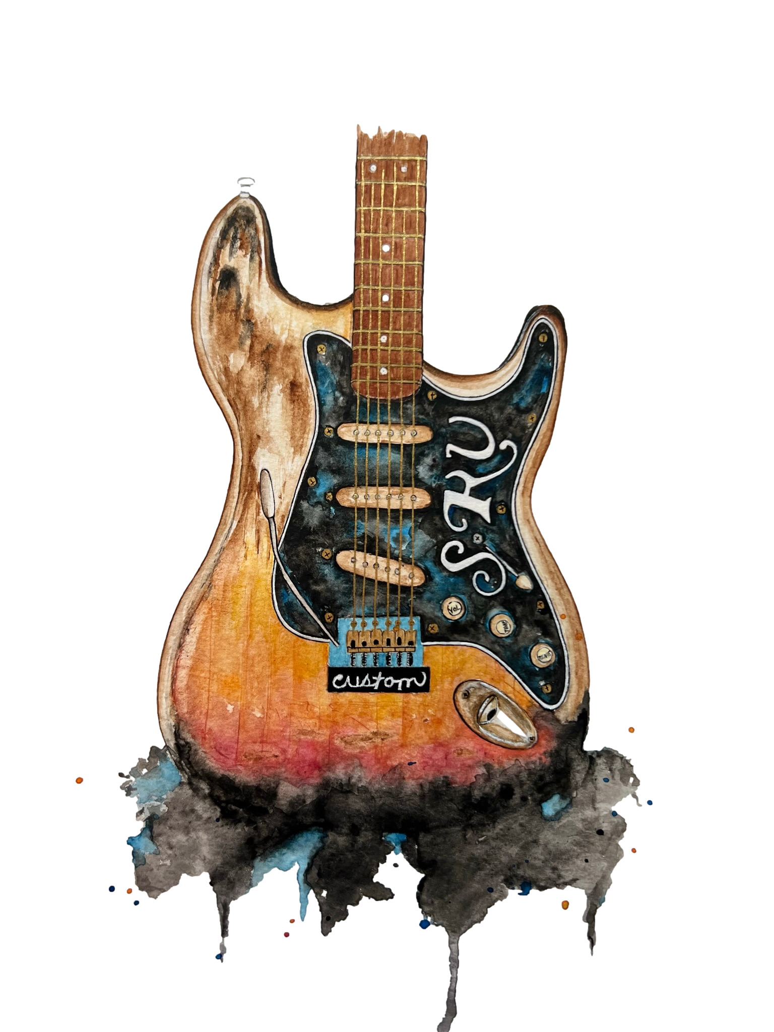 guitar painting